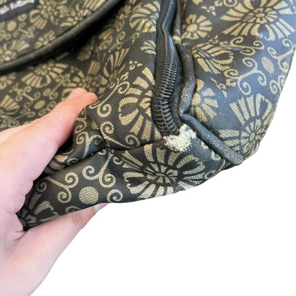 Petunia Pickle Bottom Brown Embroidered Backpack Crossbody Diaper Bag Baby